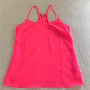 Neon pink tank top by J.Crew